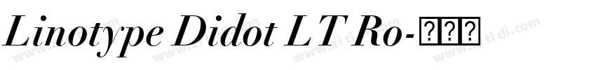Linotype Didot LT Ro字体转换